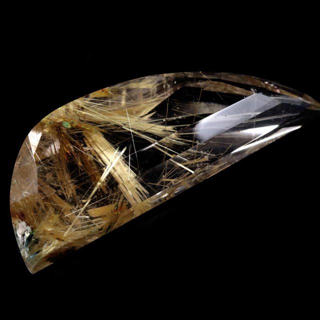 ゴールド ルチルクォーツ ルース 裸石 AAAAAA 金針 水晶 タイチンルチル 風水 金運 宝石質 天然石 パワーストーン 1点もの