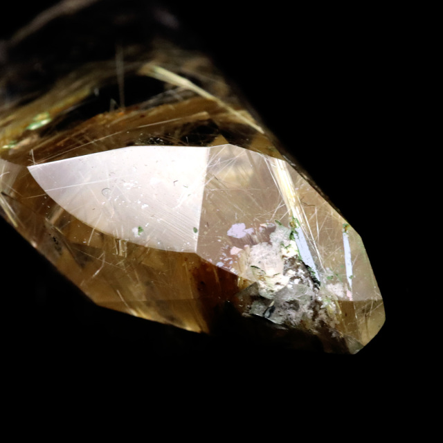 ゴールド ルチルクォーツ ルース 裸石 AAAAAA 金針 水晶 タイチンルチル 風水 金運 宝石質 天然石 パワーストーン 1点もの