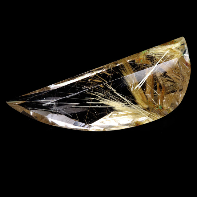 ゴールド ルチルクォーツ ルース 裸石 AAAAAA 金針 水晶 タイチンルチル 風水 金運 宝石質 天然石 パワーストーン 1点もの