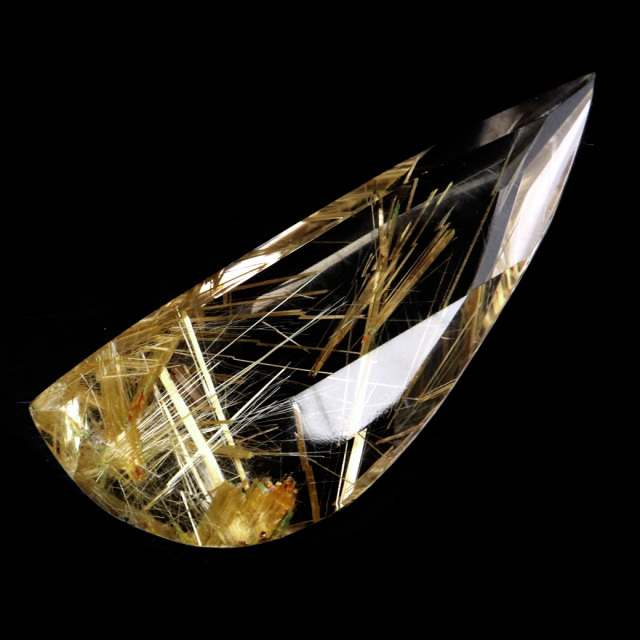 ゴールド ルチルクォーツ ルース 裸石 AAAAAA 金針 水晶 タイチンルチル 風水 金運 宝石質 天然石 パワーストーン 1点もの