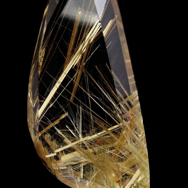 ゴールド ルチルクォーツ ルース 裸石 AAAAAA 金針 水晶 タイチンルチル 風水 金運 宝石質 天然石 パワーストーン 1点もの