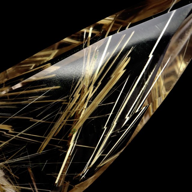ゴールド ルチルクォーツ ルース 裸石 18.9g AAAAAA 金針 水晶
