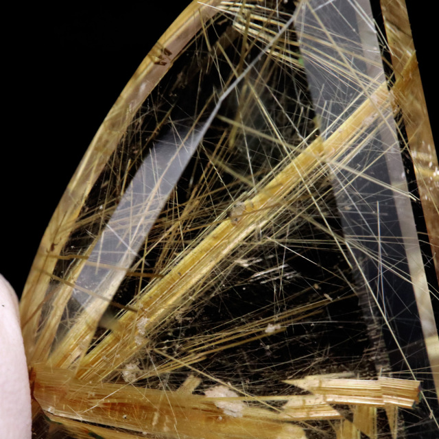 ゴールド ルチルクォーツ ルース 裸石 AAAAAA 金針 水晶 タイチンルチル 風水 金運 宝石質 天然石 パワーストーン 1点もの