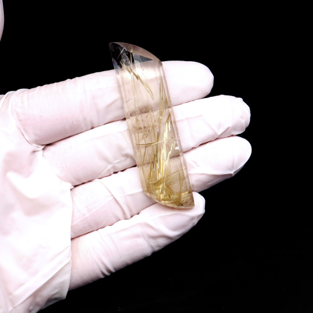 ゴールド ルチルクォーツ ルース 裸石 AAAAAA 金針 水晶 タイチンルチル 風水 金運 宝石質 天然石 パワーストーン 1点もの