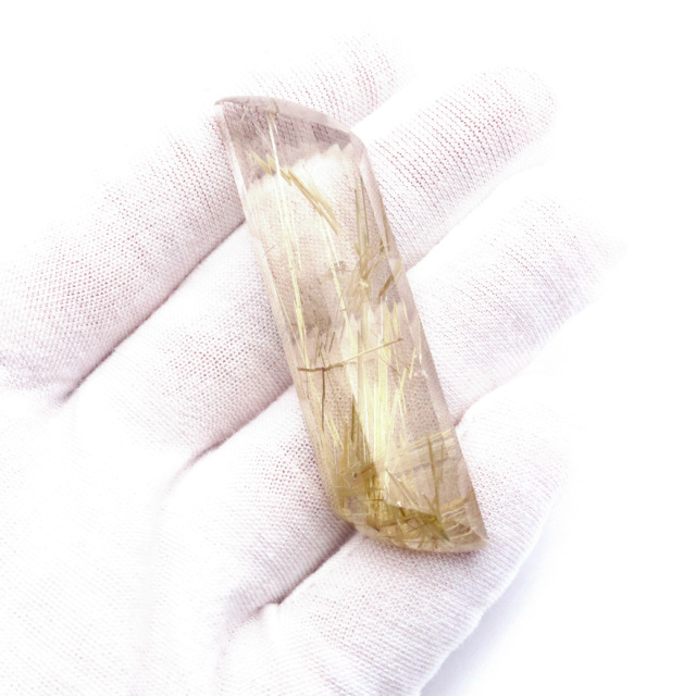 ゴールド ルチルクォーツ ルース 裸石 AAAAAA 金針 水晶 タイチンルチル 風水 金運 宝石質 天然石 パワーストーン 1点もの