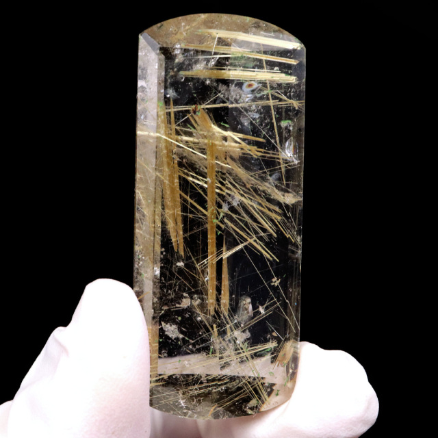 ゴールド ルチルクォーツ ルース 裸石 AAAAAA 金針 水晶 タイチンルチル 風水 金運 宝石質 天然石 パワーストーン 1点もの
