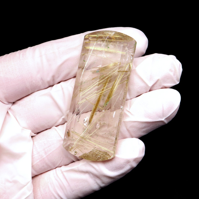 ゴールド ルチルクォーツ ルース 裸石 19.0g AAAAAA 金針 水晶