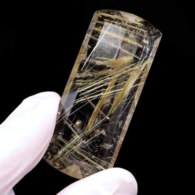 ゴールド ルチルクォーツ ルース 裸石 AAAAAA 金針 水晶 タイチンルチル 風水 金運 宝石質 天然石 パワーストーン 1点もの