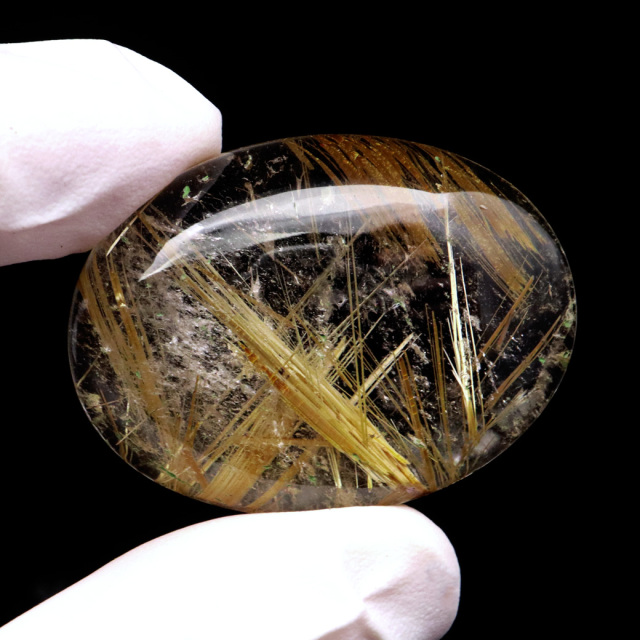 ゴールド ルチルクォーツ ルース 裸石 AAAAAA 金針 水晶 タイチンルチル 風水 金運 宝石質 天然石 パワーストーン 1点もの