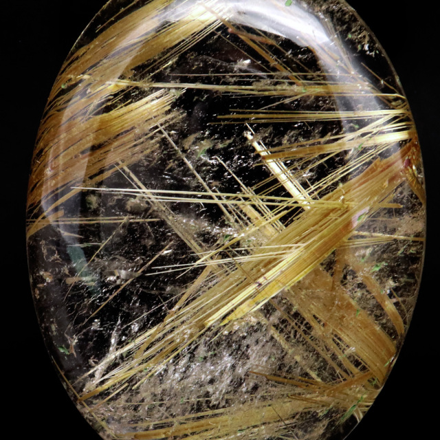 ゴールド ルチルクォーツ ルース 裸石 AAAAAA 金針 水晶 タイチンルチル 風水 金運 宝石質 天然石 パワーストーン 1点もの