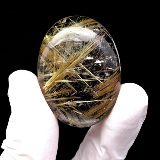 ゴールド ルチルクォーツ ルース 裸石 AAAAAA 金針 水晶 タイチンルチル 風水 金運 宝石質 天然石 パワーストーン 1点もの