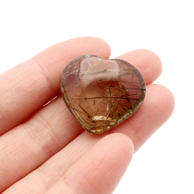 ルチルクォーツ ハート ルース 8.6g 裸石 タンブル MIX ルチル