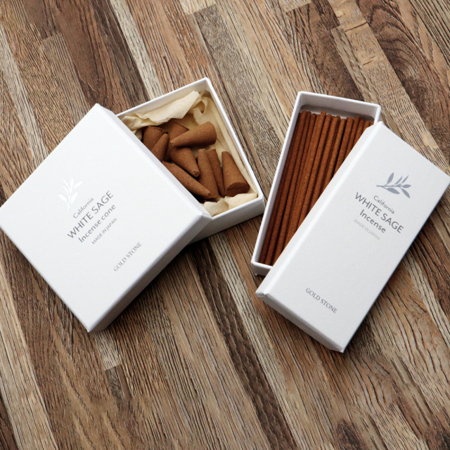 ホワイトセージ 浄化用 お香 線香 スティック 30本入り コーン香 20個入り 2個セット 天然成分100% 日本製 インセンス