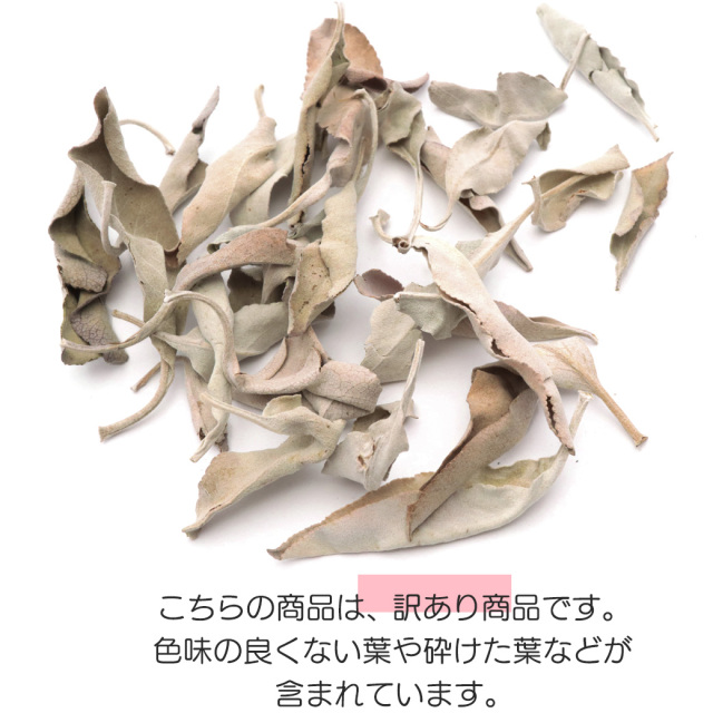 ホワイトセージ クラッシュ 訳あり 無選別 B品 50g 無農薬 高品質 カルフォルニア産 white sage