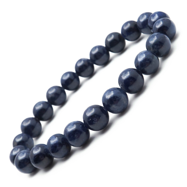 ブラックシーンサファイア　ブレスレット 9mm ブラックシーンサファイア ブレスレット 9mm 世界四大宝石☆天然石