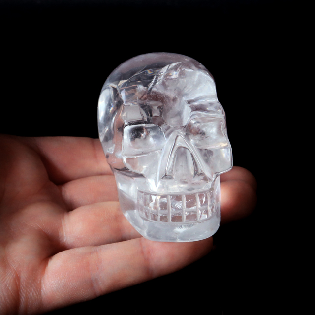 レムリアンシード 水晶 スカル 骸骨 置き物 240g 1点もの AAA+