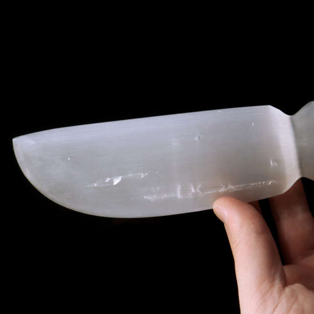 セレナイト 短剣 ナイフ 置き物 オブジェ モロッコ産 キャッツアイセレナイト オブジェ 透石膏 天然ジプサム スピリチュアル ヒーリング