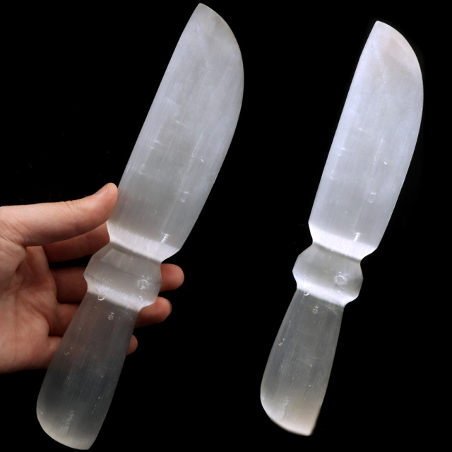 セレナイト 短剣 ナイフ 置き物 オブジェ モロッコ産 キャッツアイセレナイト オブジェ 透石膏 天然ジプサム スピリチュアル ヒーリング