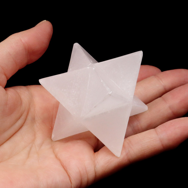 セレナイト マカバスター Mサイズ 神聖幾何学 六芒星 マルカバスター