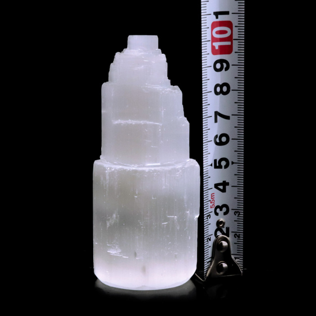 セレナイト タワー Mサイズ 原石 ポイント モロッコ産 天然石 置き物 1個売り 透石膏 クリスマス 飾り selenite 送料無料