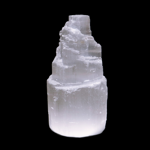 セレナイト 原石 ポイント モロッコ産 天然石 置き物 1個売り 透石膏 selenite