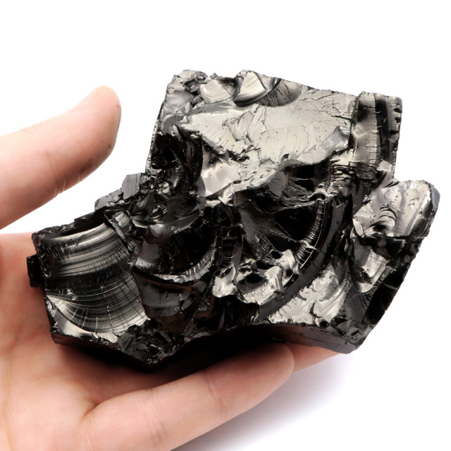 エリートシュンガイト 原石 ロシア カレリア共和国シュンガ 天然石 1点物 パワーストーン Shungite シュンガ石