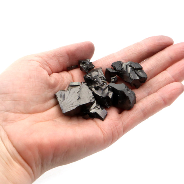 エリートシュンガイト 原石 140g さざれ ロシア カレリア共和国シュンガ 天然石 1点物 パワーストーン Shungite シュンガ石
