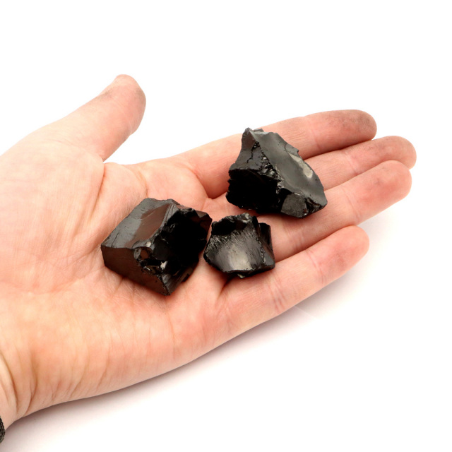 エリートシュンガイト 原石 ロシア カレリア共和国シュンガ 天然石 1点物 パワーストーン Shungite シュンガ石
