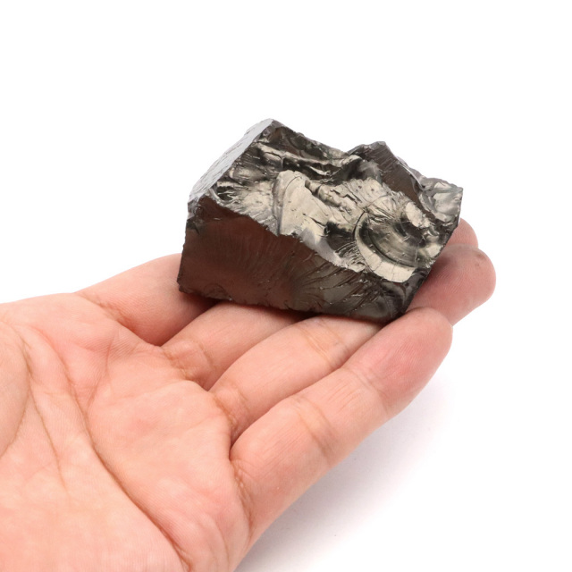 エリートシュンガイト 原石 ロシア カレリア共和国シュンガ 天然石 1点物 パワーストーン Shungite シュンガ石