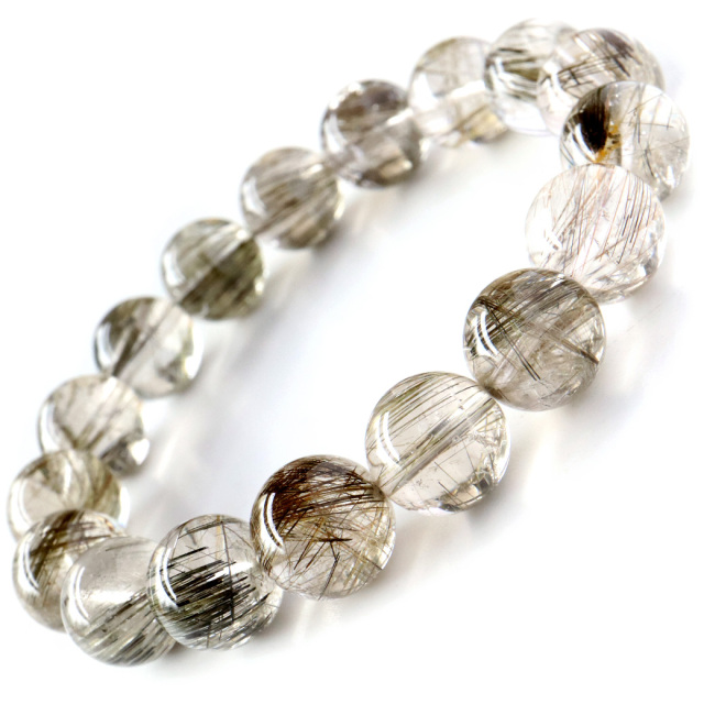 シルバー ルチルクォーツ ブレスレット 12mm AAA 天然石 ブラジル産  