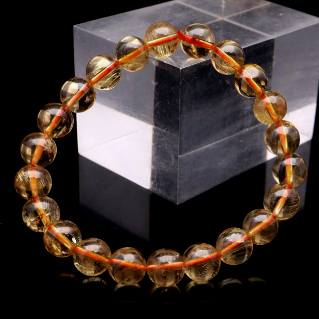シトリン ブレスレット 8mm 黄色水晶 ブラジル産 11月 誕生石 金運 天然石  パワーストーン