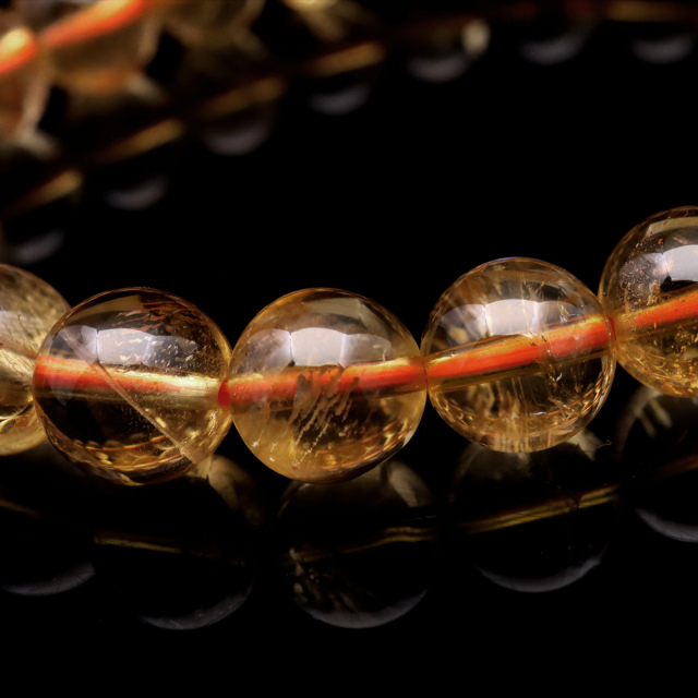 シトリン ブレスレット 8mm 黄色水晶 ブラジル産 11月 誕生石 金運 天然石  パワーストーン