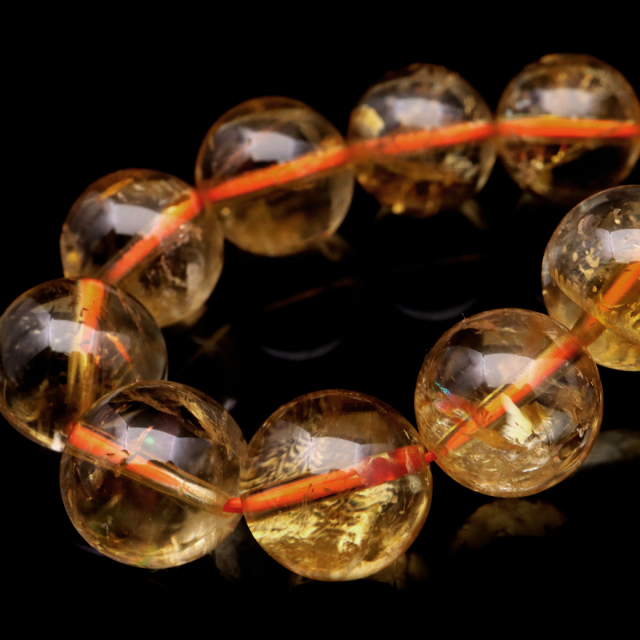 シトリン ブレスレット 10mm 黄色水晶 ブラジル産 11月 誕生石 金運 天然石  パワーストーン