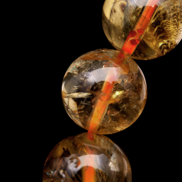 シトリン ブレスレット 10mm 黄色水晶 ブラジル産 11月 誕生石