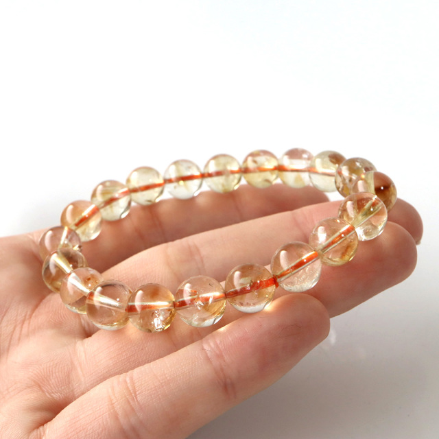 シトリン ファントム ブレスレット 天然石 1点物