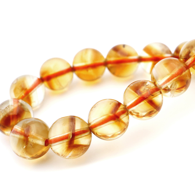 シトリン ファントム ブレスレット 8mm 天然石 1点物 11月 誕生石 黄水晶