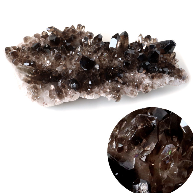 スモーキークォーツ クラスター 天然石 水晶 原石 煙水晶 置き物 ブラジル産 天然石 1点物 お守り 結晶 パワーストーン smoky quartz