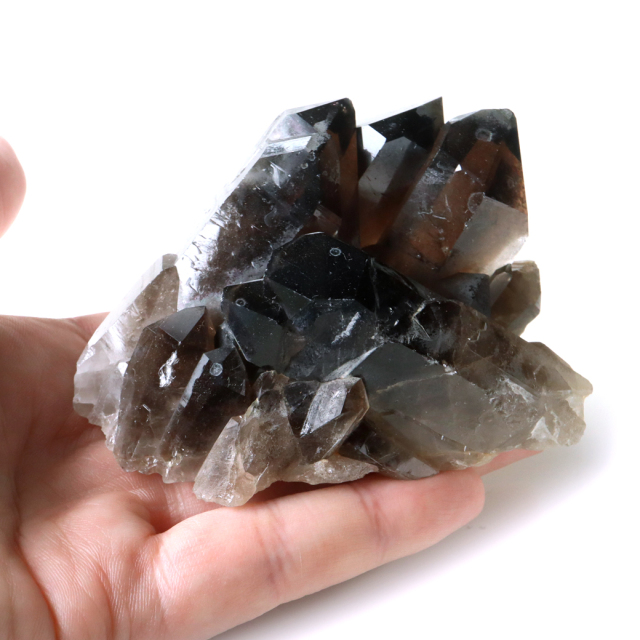 スモーキークォーツ クラスター 天然石 水晶 原石 煙水晶 置き物 ブラジル産 天然石 1点物 お守り 結晶 パワーストーン smoky quartz