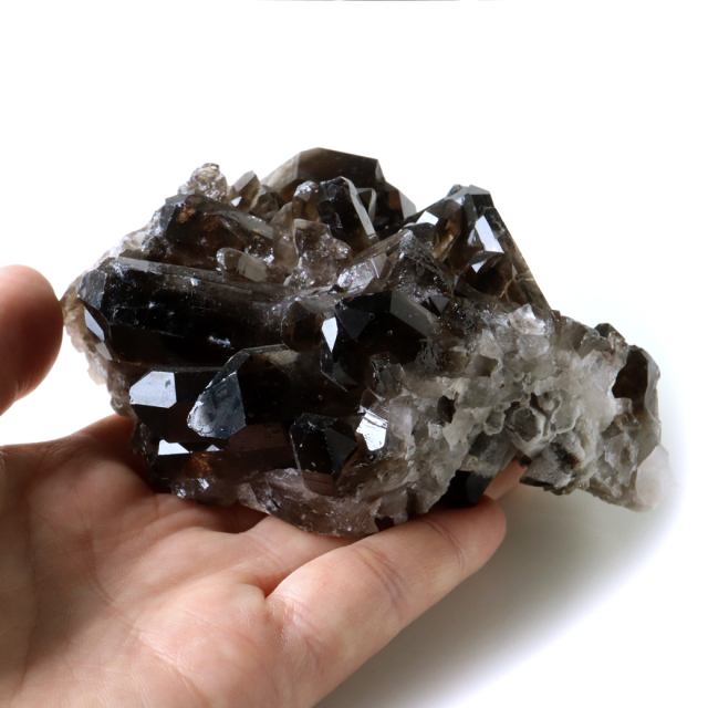 スモーキークォーツ クラスター 天然石 水晶 原石 煙水晶 置き物 ブラジル産 天然石 1点物 お守り 結晶 パワーストーン smoky quartz