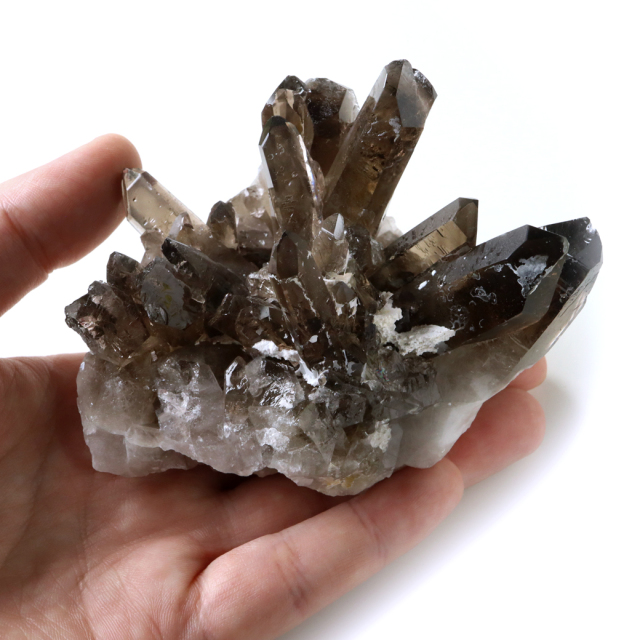 スモーキークォーツ クラスター 天然石 水晶 原石 煙水晶 置き物 ブラジル産 天然石 1点物 お守り 結晶 パワーストーン smoky quartz