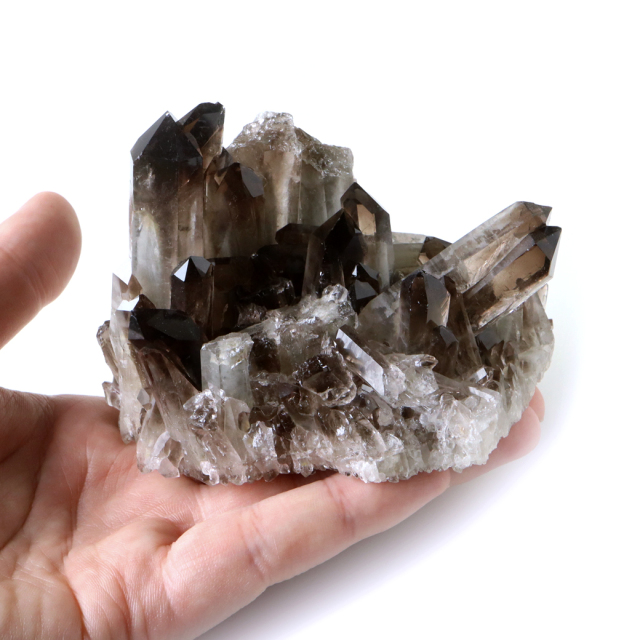 スモーキークォーツ クラスター 天然石 水晶 原石 煙水晶 置き物 ブラジル産 天然石 1点物 お守り 結晶 パワーストーン smoky quartz