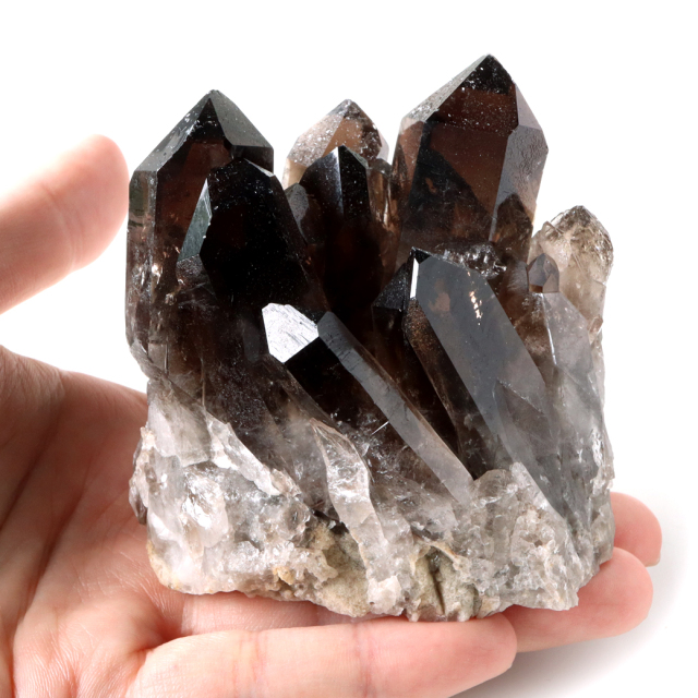 スモーキークォーツ クラスター 天然石 水晶 原石 煙水晶 置き物 ブラジル産 天然石 1点物 お守り 結晶 パワーストーン smoky quartz