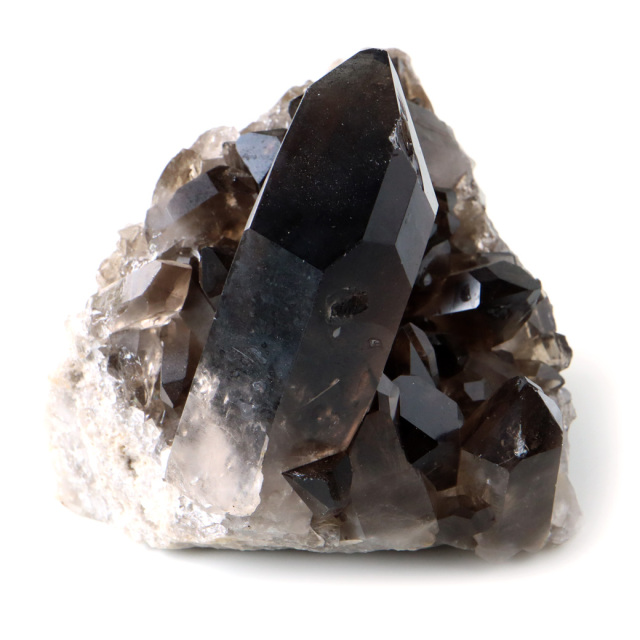 スモーキークォーツ クラスター 天然石 水晶 原石 煙水晶 置き物 288g