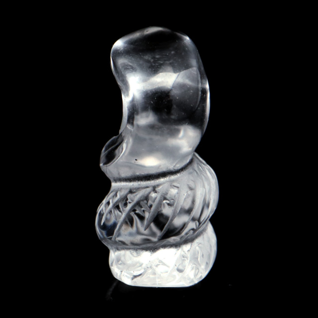 金運◇巳年の御守り◇蛇素彫り水晶とビルマ翡翠・北投石の