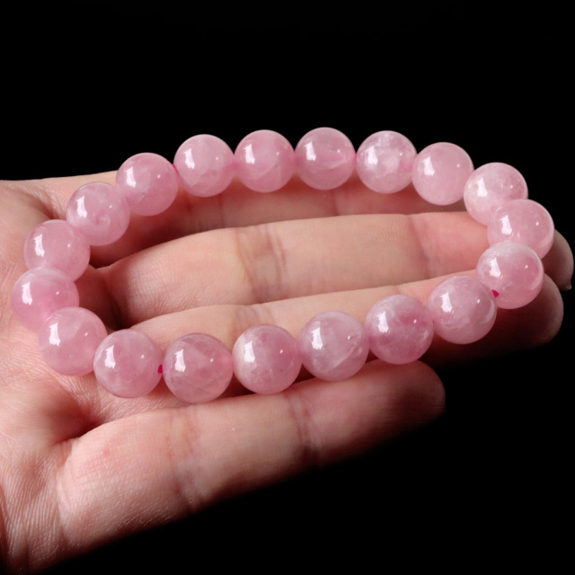 ローズクォーツ ブレスレット レディース 10mm 天然石 パワーストーン 紅水晶 ブラジル産 かわいい おしゃれ 女性