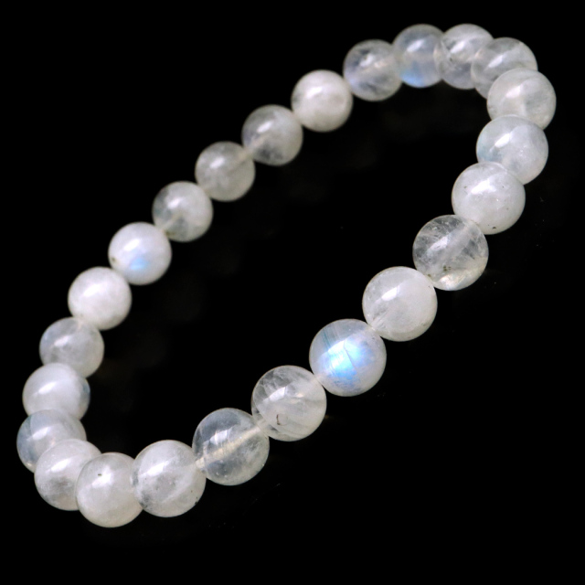 レインボームーンストーン ブレスレット 7mm ホワイトラブラドライト 天然石 2026 プレゼント お返し