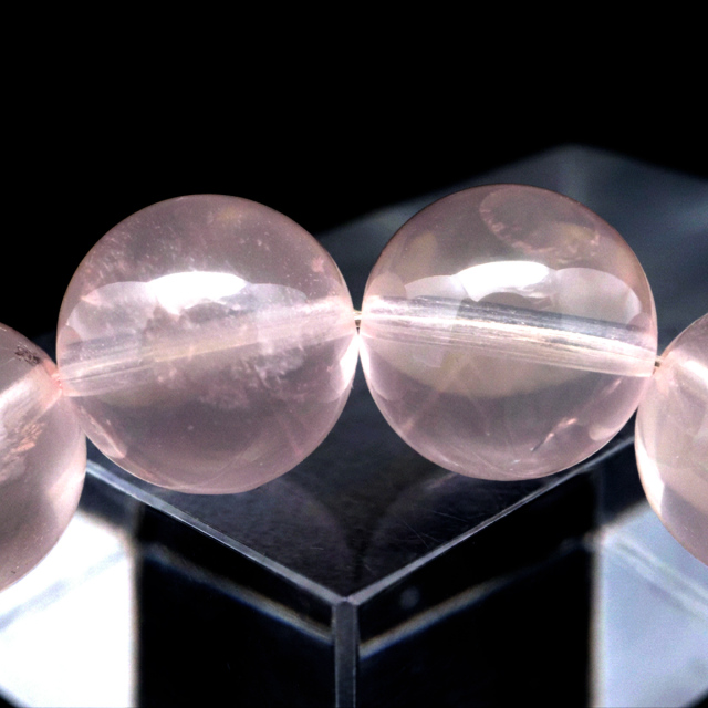 モザンビーク産 スターローズクォーツ ブレスレット 天然石 パワーストーン 1点物 紅水晶 Rosequartz