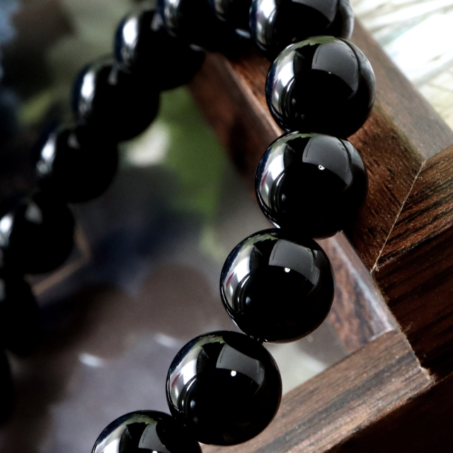 ブレスレット メンズ レディース オニキス 黒瑪瑙 天然石 パワーストーン 10mm 送料無料