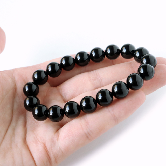 ブレスレット メンズ レディース オニキス 黒瑪瑙 天然石 パワーストーン 10mm 送料無料