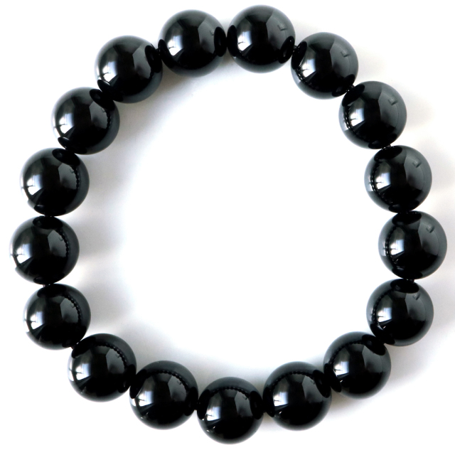 ブレスレット メンズ レディース オニキス 黒瑪瑙 天然石 パワーストーン 12mm 送料無料